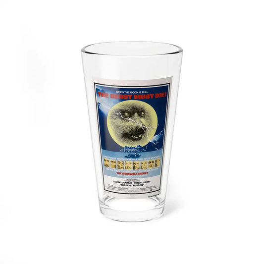 THE BEAST MUST DIE! 1974 Movie Poster - Pint Glass 16oz 16oz - Go Mug Yourself
