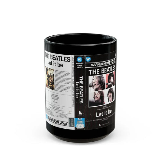 THE BEATLES LET IT BE (VHS COVER) - Black Coffee Mug-15oz-Go Mug Yourself