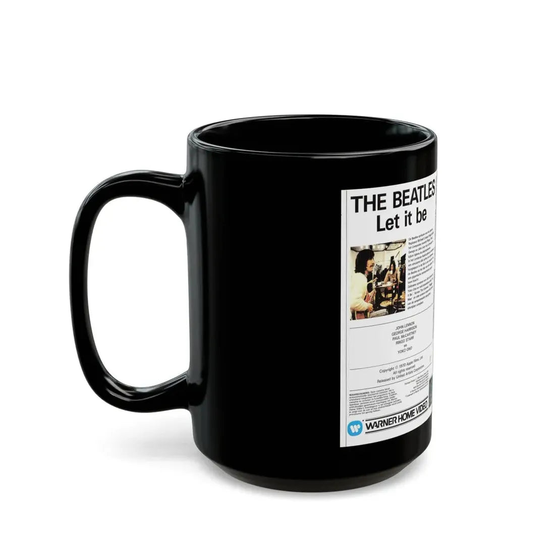 THE BEATLES LET IT BE (VHS COVER) - Black Coffee Mug - Go Mug Yourself