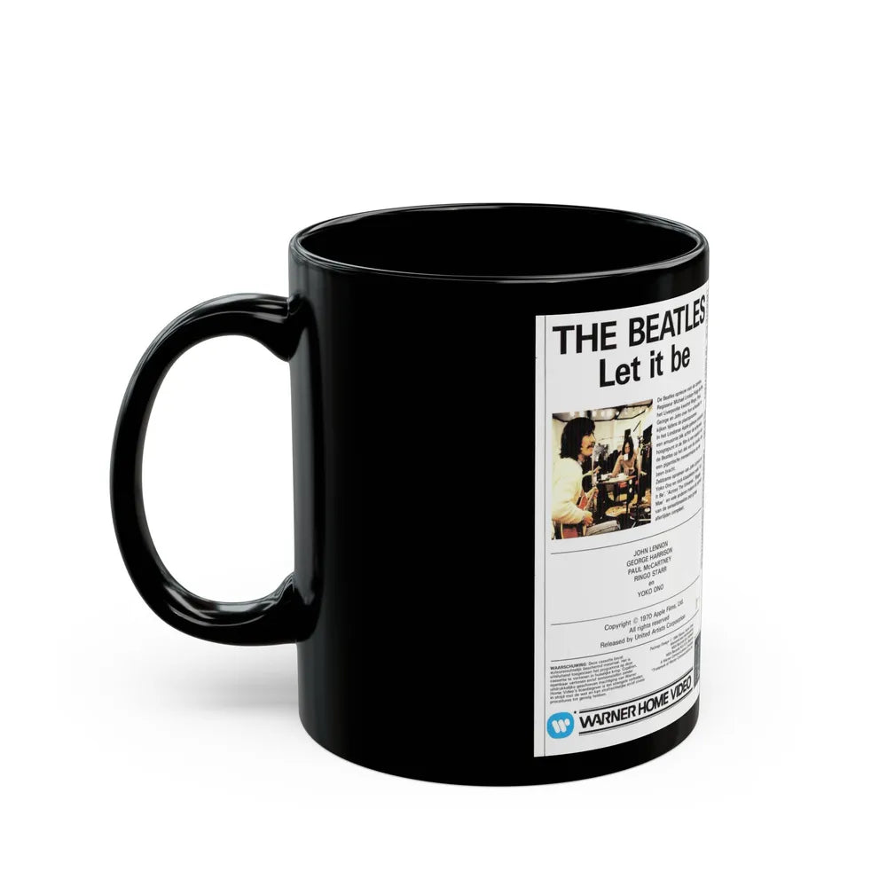 THE BEATLES LET IT BE (VHS COVER) - Black Coffee Mug-Go Mug Yourself