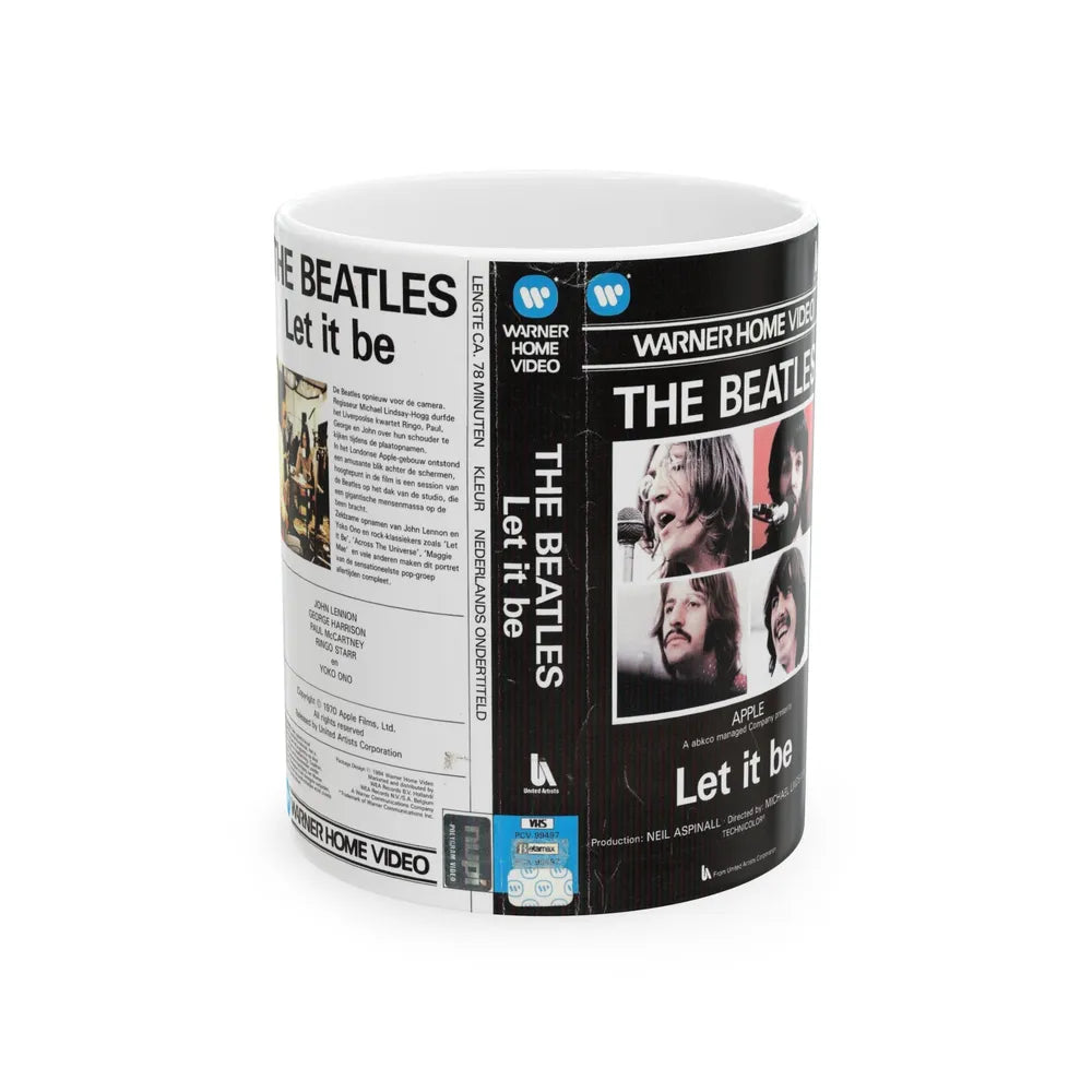 THE BEATLES LET IT BE (VHS COVER) - White Coffee Mug-11oz-Go Mug Yourself