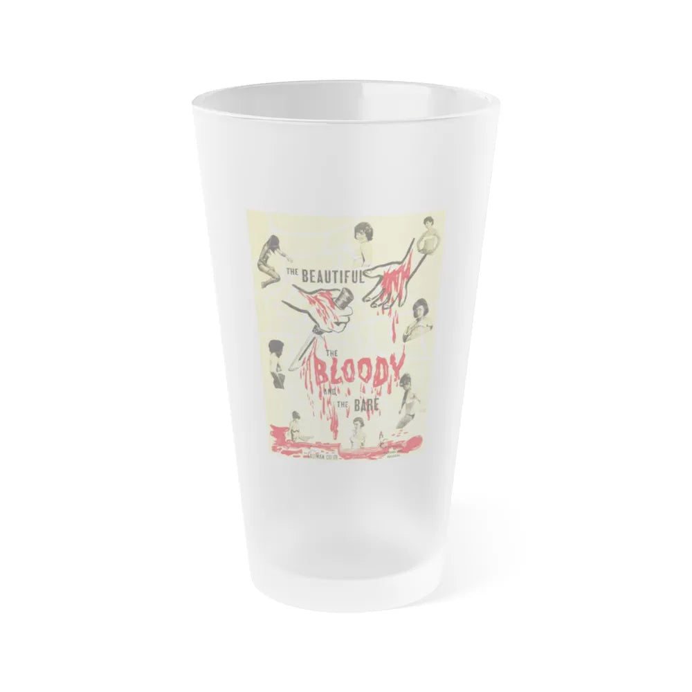 THE BEAUTIFUL, THE BLOODY AND THE BARE 1964 Movie Poster - Frosted Pint Glass 16oz-Go Mug Yourself