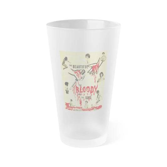 THE BEAUTIFUL, THE BLOODY AND THE BARE 1964 Movie Poster - Frosted Pint Glass 16oz-Go Mug Yourself