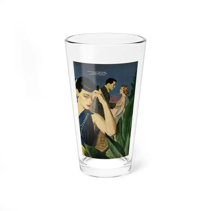 The Beautiful Triangle, Redbook, October 1957 (Magazine Illustration) Pint Glass 16oz 16oz - Go Mug Yourself