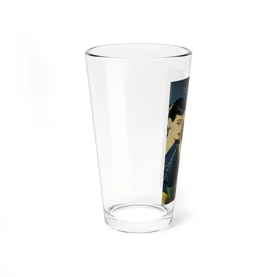 The Beautiful Triangle, Redbook, October 1957 (Magazine Illustration) Pint Glass 16oz - Go Mug Yourself