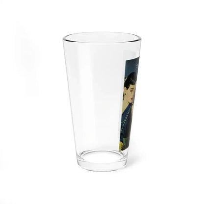 The Beautiful Triangle, Redbook, October 1957 (Magazine Illustration) Pint Glass 16oz - Go Mug Yourself