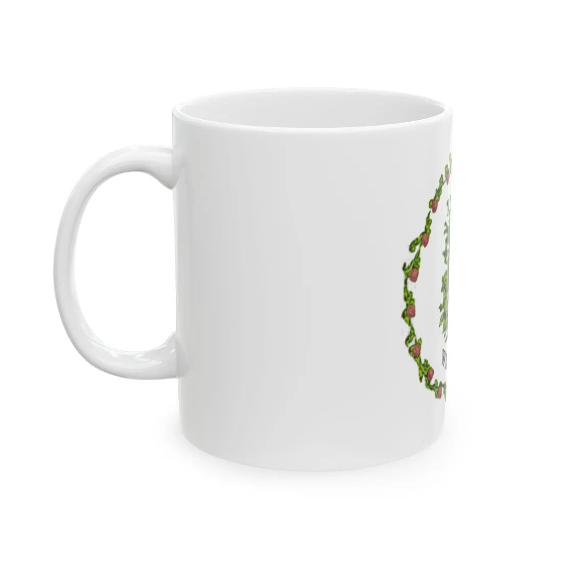 The Beech Tree and Red Clover Banner (India) White Coffee Mug - Go Mug Yourself