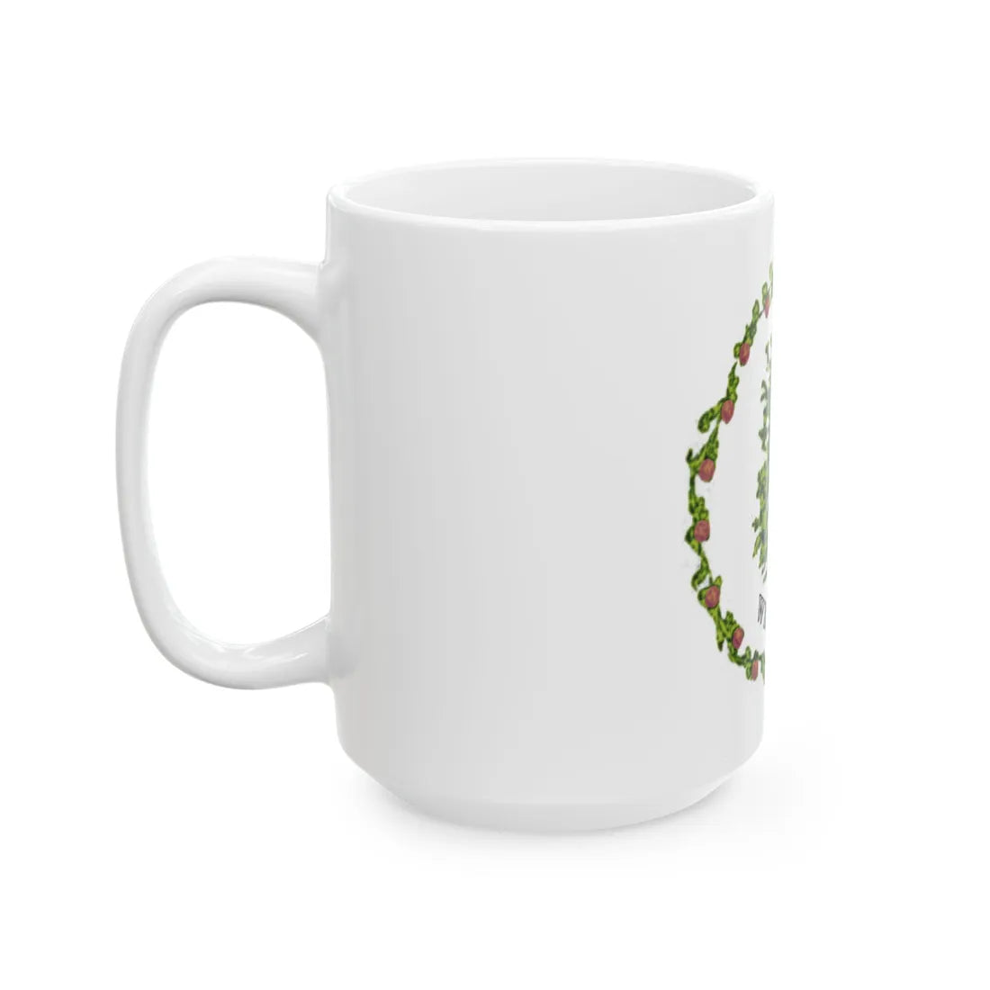 The Beech Tree and Red Clover Banner (India) White Coffee Mug - Go Mug Yourself