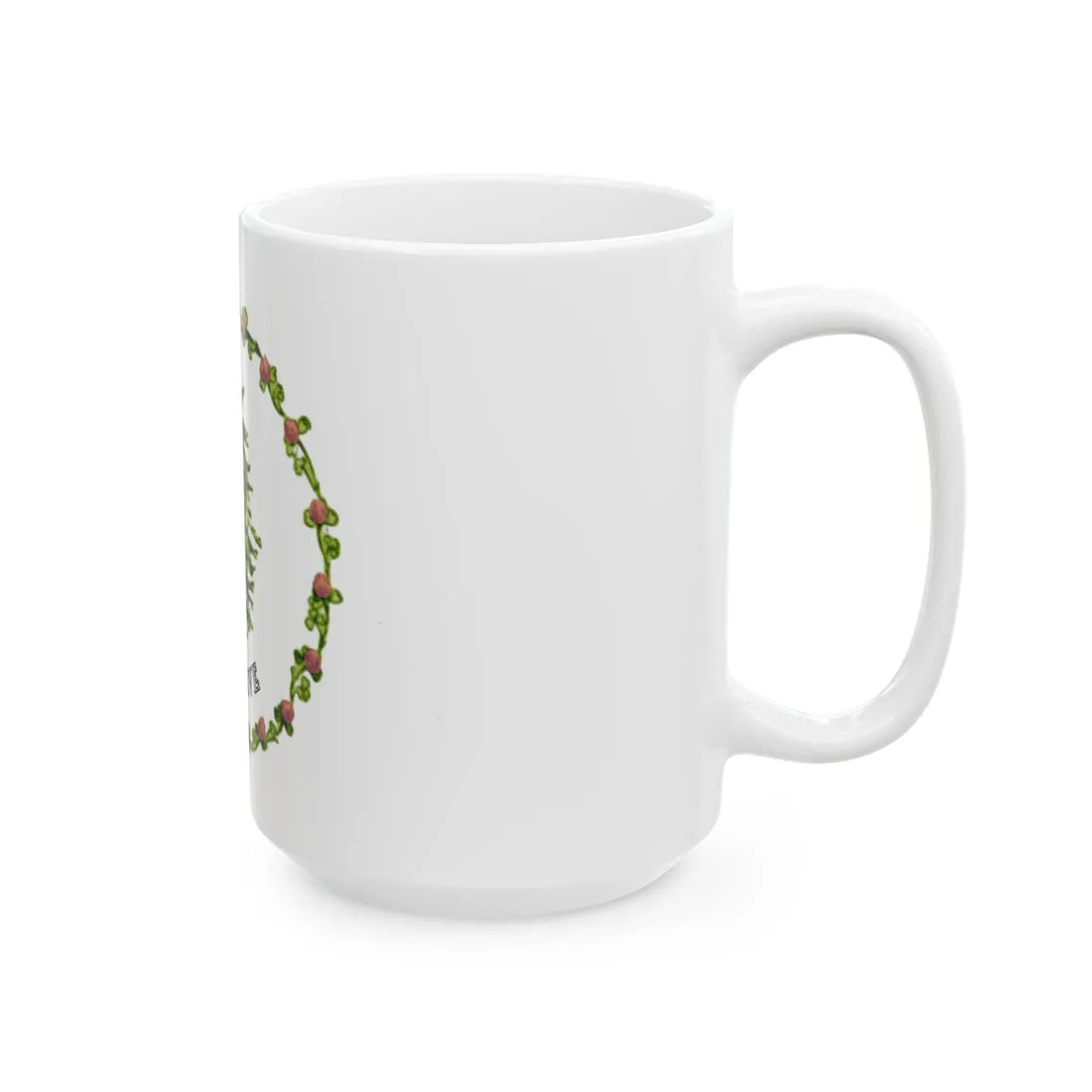 The Beech Tree and Red Clover Banner (India) White Coffee Mug - Go Mug Yourself