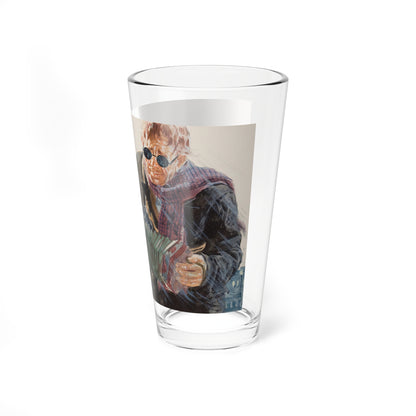 The Beggar on the Dublin Bridge, Saturday Evening Post story illustration (Magazine Illustration) Pint Glass 16oz-Go Mug Yourself