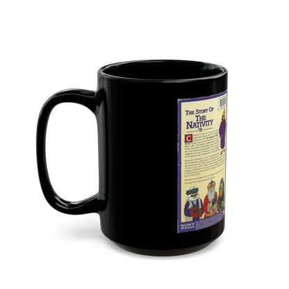 THE BEGINNERS BIBLE THE STORY OF THE NATIVITY (VHS COVER) - Black Coffee Mug-Go Mug Yourself