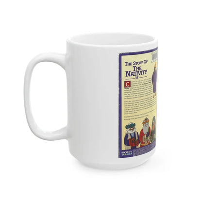 THE BEGINNERS BIBLE THE STORY OF THE NATIVITY (VHS COVER) - White Coffee Mug - Go Mug Yourself