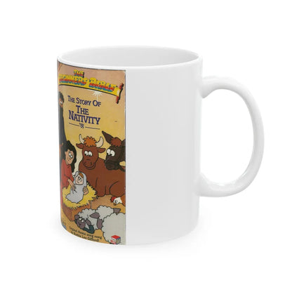 THE BEGINNERS BIBLE THE STORY OF THE NATIVITY (VHS COVER) - White Coffee Mug-Go Mug Yourself