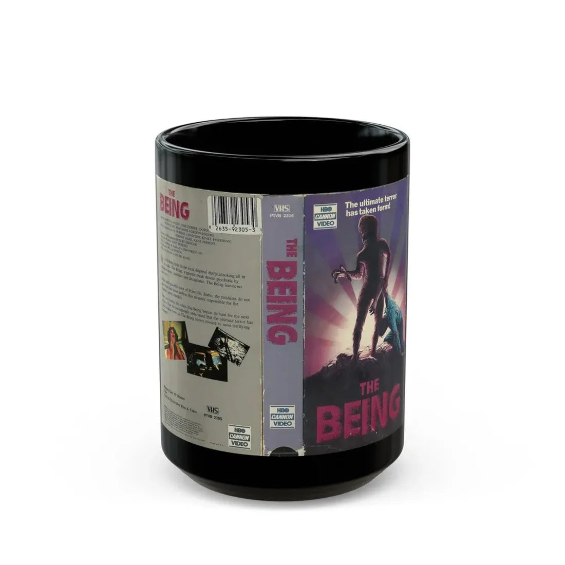 THE BEING HBO CANNON VIDEO (VHS COVER) - Black Coffee Mug 15oz - Go Mug Yourself