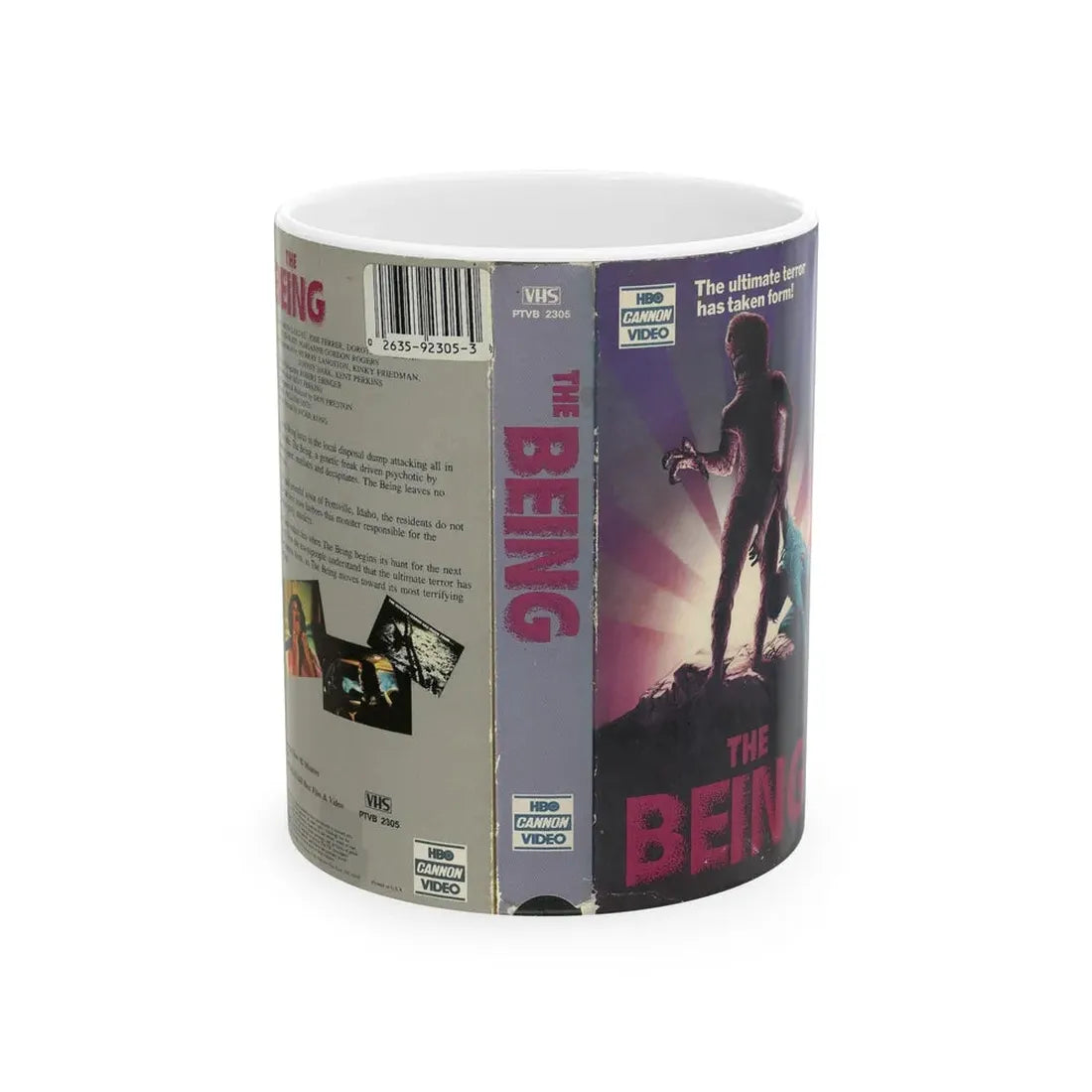 THE BEING HBO CANNON VIDEO (VHS COVER) - White Coffee Mug 11oz - Go Mug Yourself