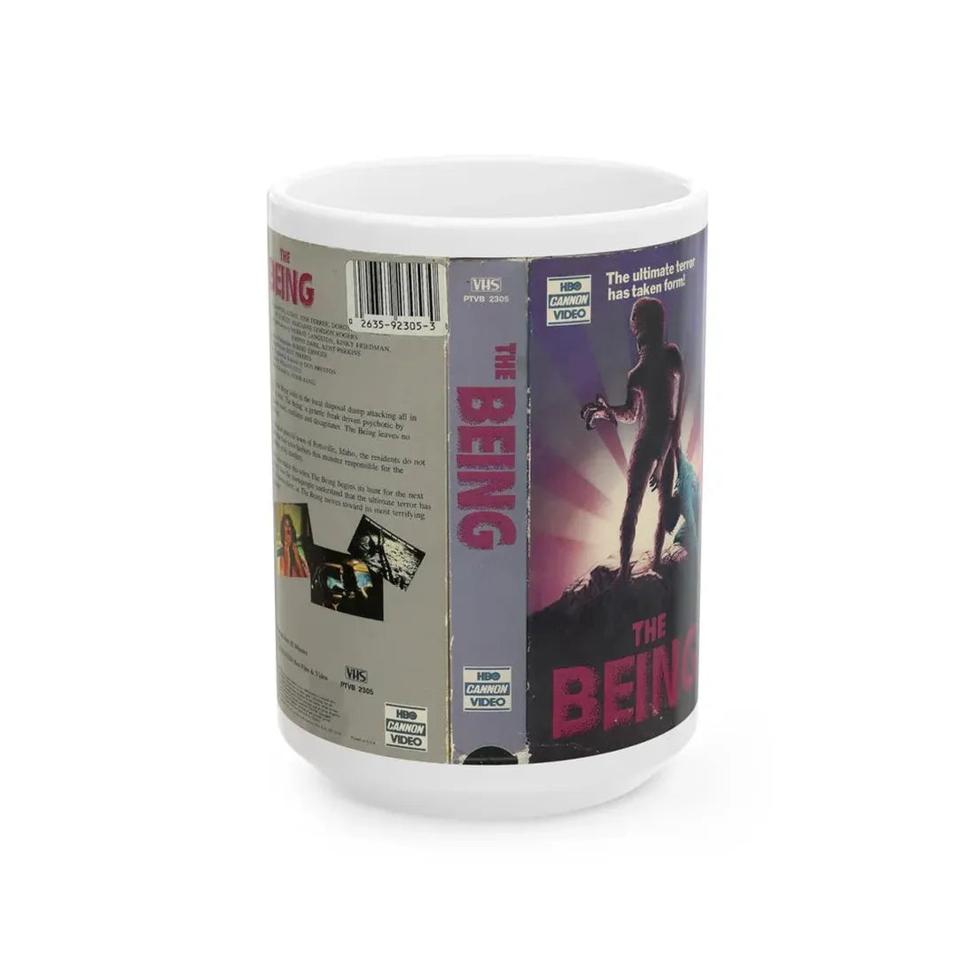 THE BEING HBO CANNON VIDEO (VHS COVER) - White Coffee Mug 15oz - Go Mug Yourself