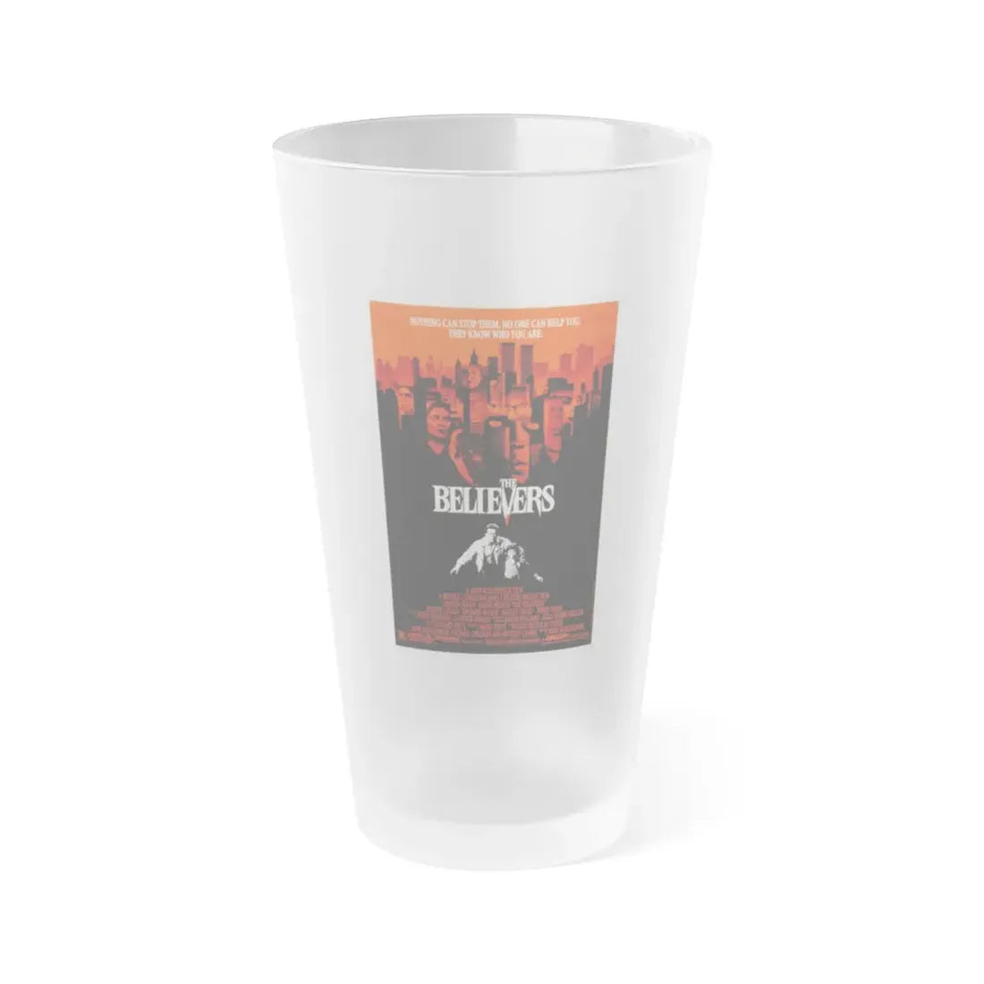 THE BELIEVERS 1987 Movie Poster - Frosted Pint Glass 16oz Default Title - Go Mug Yourself