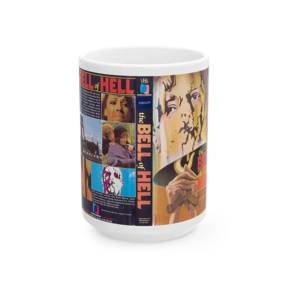 THE BELL OF HELL THRILLER (VHS COVER) - White Coffee Mug-15oz-Go Mug Yourself