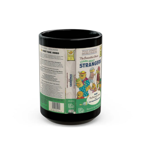 THE BERENSTAIN BEARS LEARN ABOUT STRANGERS (VHS COVER) - Black Coffee Mug-15oz-Go Mug Yourself