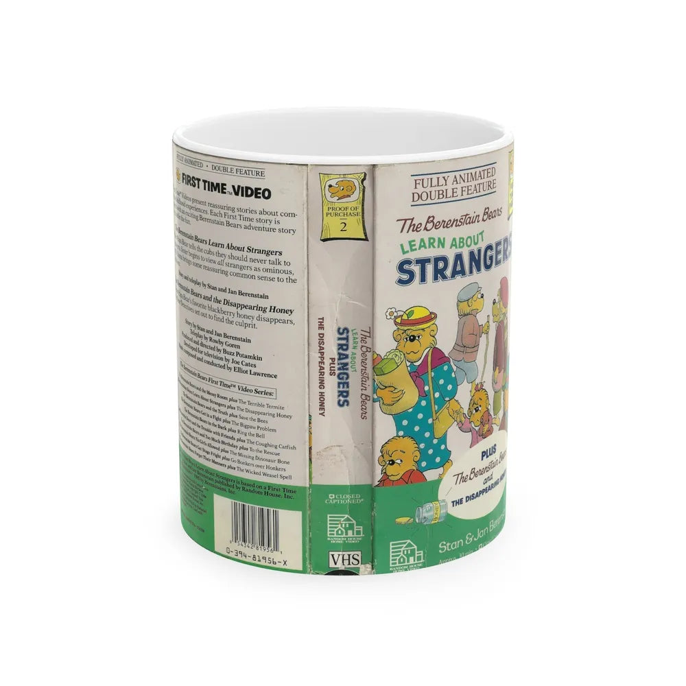 THE BERENSTAIN BEARS LEARN ABOUT STRANGERS (VHS COVER) - White Coffee Mug-11oz-Go Mug Yourself