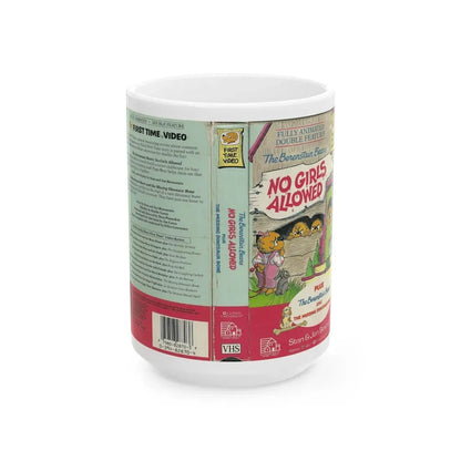 THE BERENSTAIN BEARS NO GIRLS ALLOWED (VHS COVER) - White Coffee Mug 15oz - Go Mug Yourself
