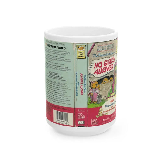THE BERENSTAIN BEARS NO GIRLS ALLOWED (VHS COVER) - White Coffee Mug 15oz - Go Mug Yourself