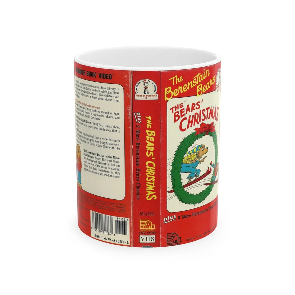 THE BERENSTAIN BEARS THE BEARS CHRISTMAS (VHS COVER) - White Coffee Mug-11oz-Go Mug Yourself