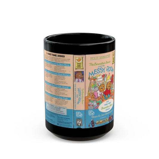 THE BERERNSTAIN BEARS AND THE MESSY ROOM (VHS COVER) - Black Coffee Mug-15oz-Go Mug Yourself