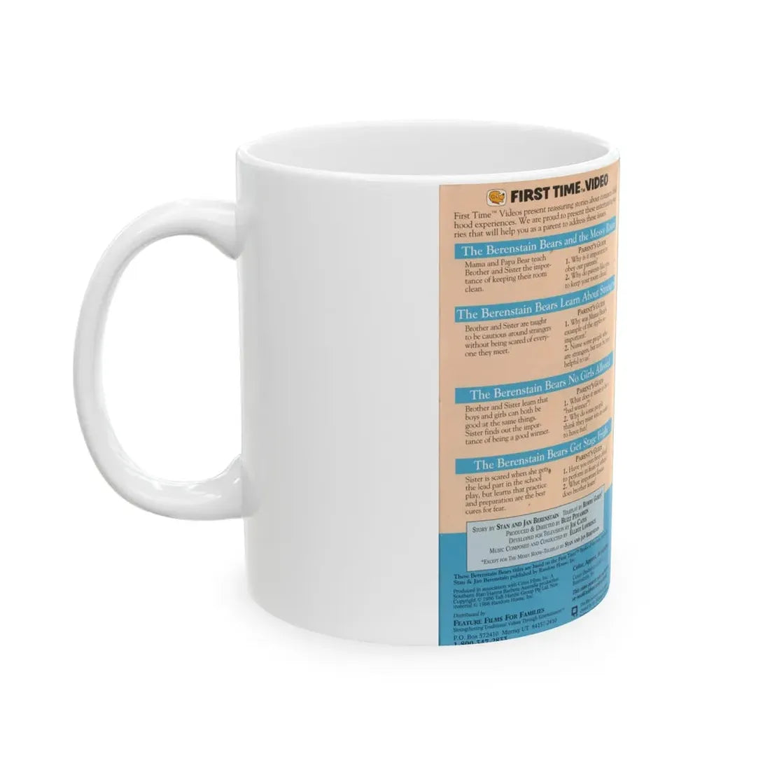 THE BERERNSTAIN BEARS AND THE MESSY ROOM (VHS COVER) - White Coffee Mug - Go Mug Yourself