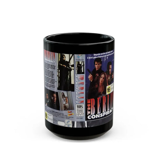 THE BERLIN CONSPIRACY (VHS COVER) - Black Coffee Mug 15oz - Go Mug Yourself