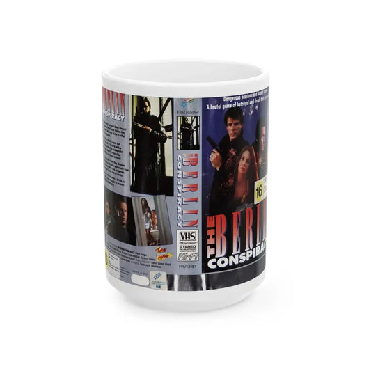 THE BERLIN CONSPIRACY (VHS COVER) - White Coffee Mug 15oz - Go Mug Yourself