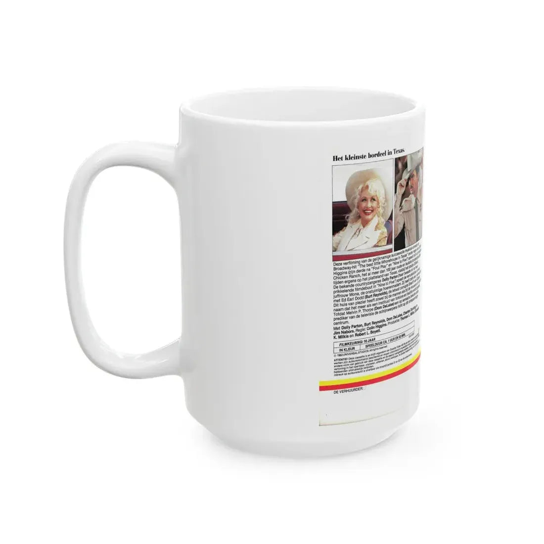 THE BEST LITTLE WHOREHOUSE IN TEXAS (VHS COVER) - White Coffee Mug - Go Mug Yourself