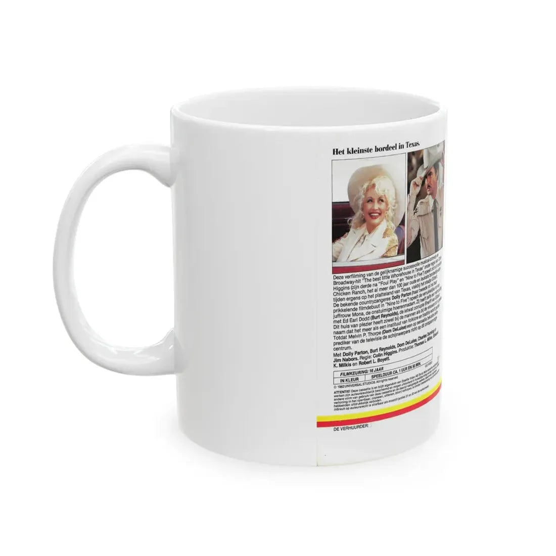 THE BEST LITTLE WHOREHOUSE IN TEXAS (VHS COVER) - White Coffee Mug - Go Mug Yourself