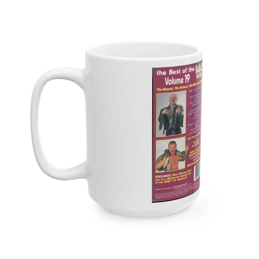 THE BEST OF THE WWF VOLUME 19 COLISEUM WF069 (VHS COVER) - White Coffee Mug-Go Mug Yourself