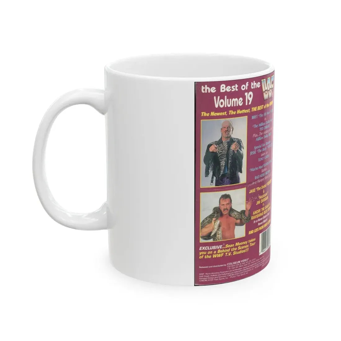 THE BEST OF THE WWF VOLUME 19 COLISEUM WF069 (VHS COVER) - White Coffee Mug - Go Mug Yourself