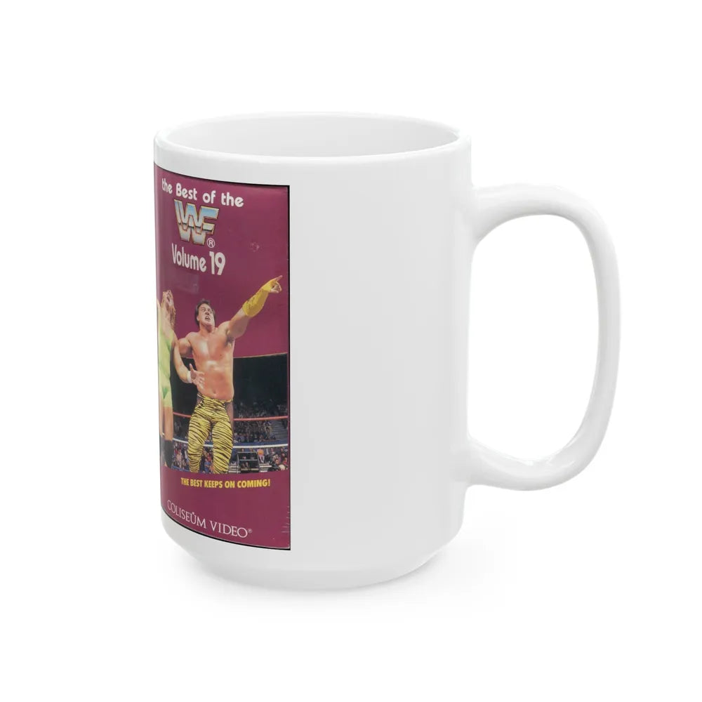 THE BEST OF THE WWF VOLUME 19 COLISEUM WF069 (VHS COVER) - White Coffee Mug-Go Mug Yourself