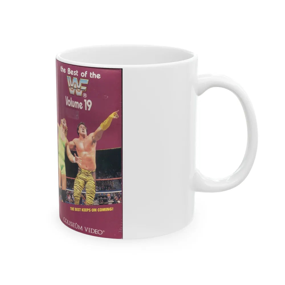 THE BEST OF THE WWF VOLUME 19 COLISEUM WF069 (VHS COVER) - White Coffee Mug-Go Mug Yourself