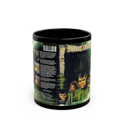 THE BIBLEMAN ADVENTURES LEAD US NOT INTO TEMPTATION (VHS COVER) - Black Coffee Mug-11oz-Go Mug Yourself