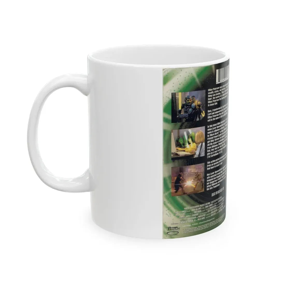 THE BIBLEMAN ADVENTURES LEAD US NOT INTO TEMPTATION (VHS COVER) - White Coffee Mug - Go Mug Yourself