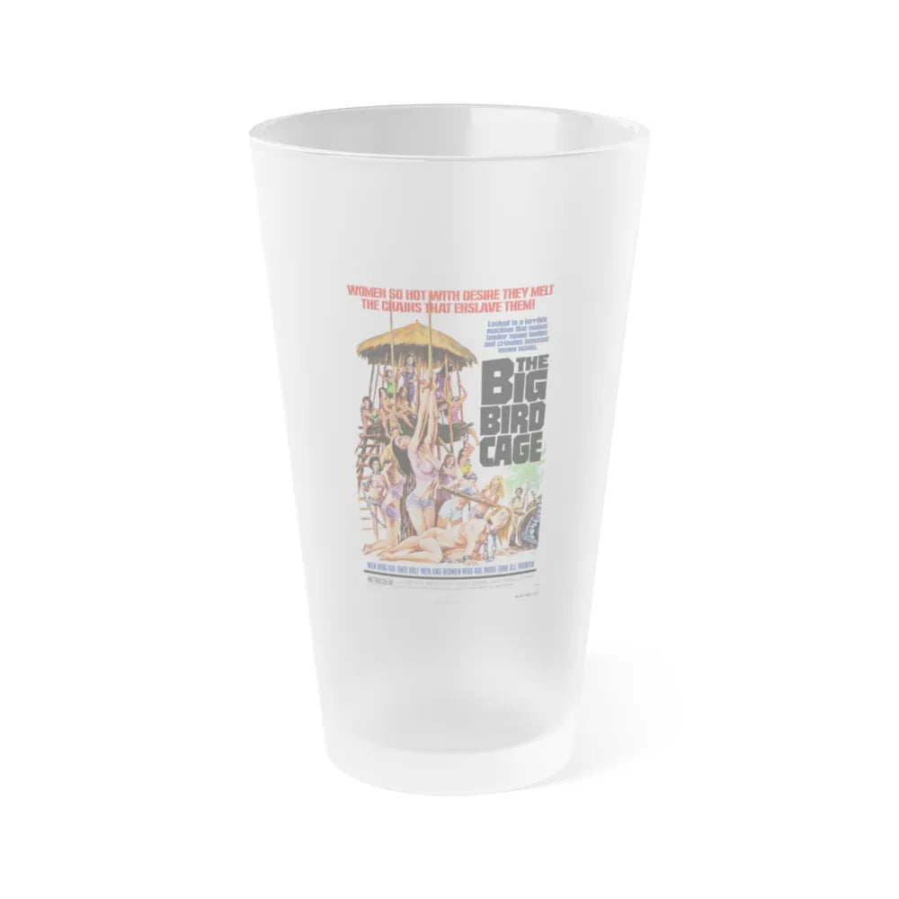 THE BIG BIRD CAGE 1972 Movie Poster - Frosted Pint Glass 16oz-16oz-Frosted-Go Mug Yourself