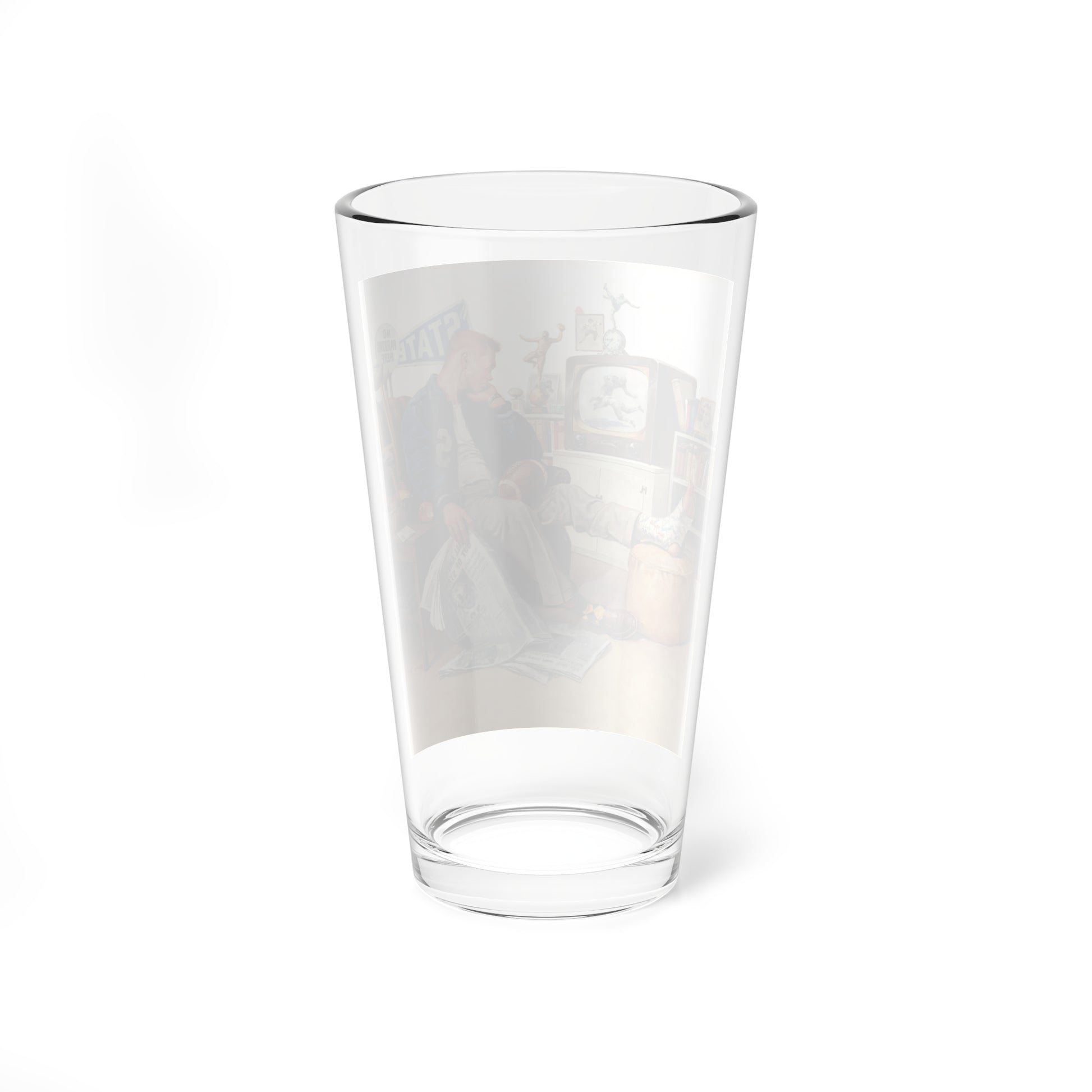 The Big Game, American Weekly cover (Magazine Illustration) Pint Glass 16oz-Go Mug Yourself