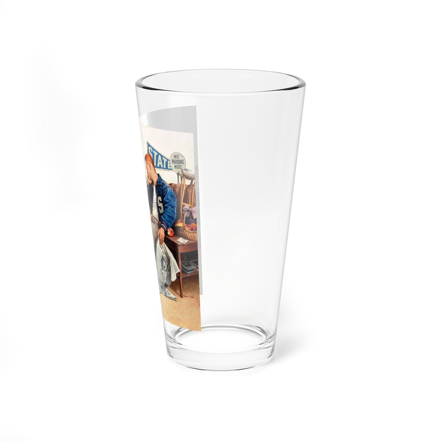 The Big Game, American Weekly cover (Magazine Illustration) Pint Glass 16oz-Go Mug Yourself