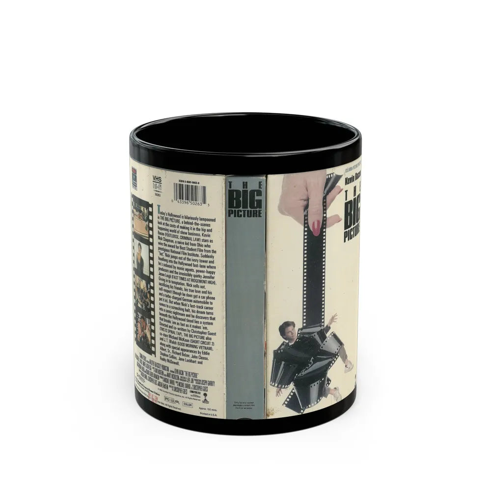 THE BIG PICTURE KEVIN BACON (VHS COVER) - Black Coffee Mug-11oz-Go Mug Yourself