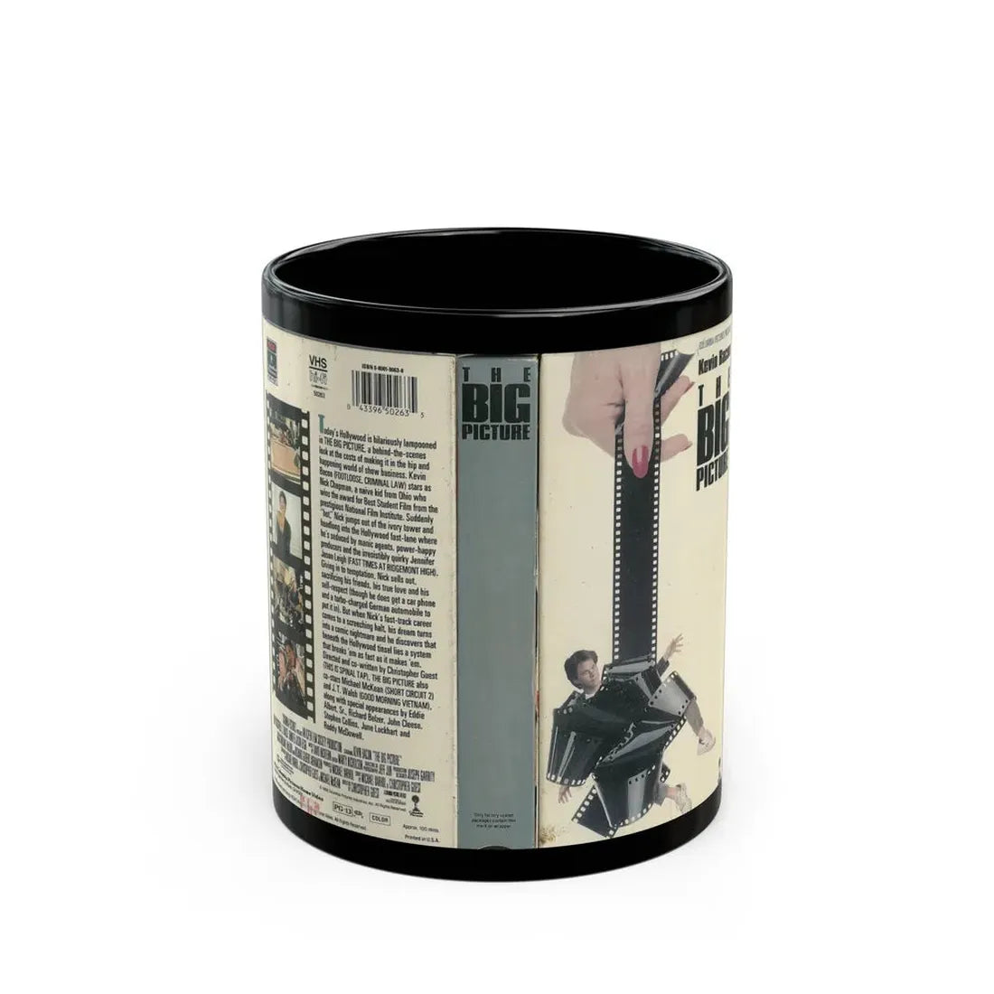 THE BIG PICTURE KEVIN BACON (VHS COVER) - Black Coffee Mug 11oz - Go Mug Yourself