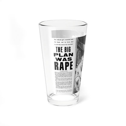 The Big Plan Was Rape, Real Men, August 1971 (Magazine Illustration) Pint Glass 16oz-Go Mug Yourself