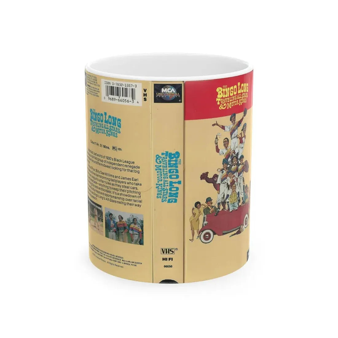 THE BINGO LONG TRAVELING ALL STARS AND MOTOR KINGS (VHS COVER) - White Coffee Mug 11oz - Go Mug Yourself