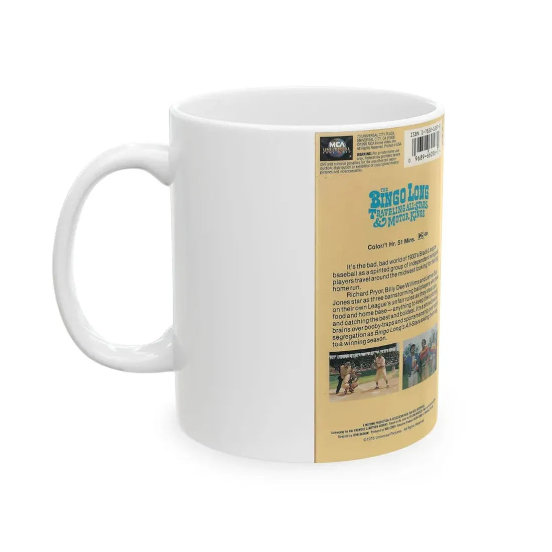 THE BINGO LONG TRAVELING ALL STARS AND MOTOR KINGS (VHS COVER) - White Coffee Mug - Go Mug Yourself