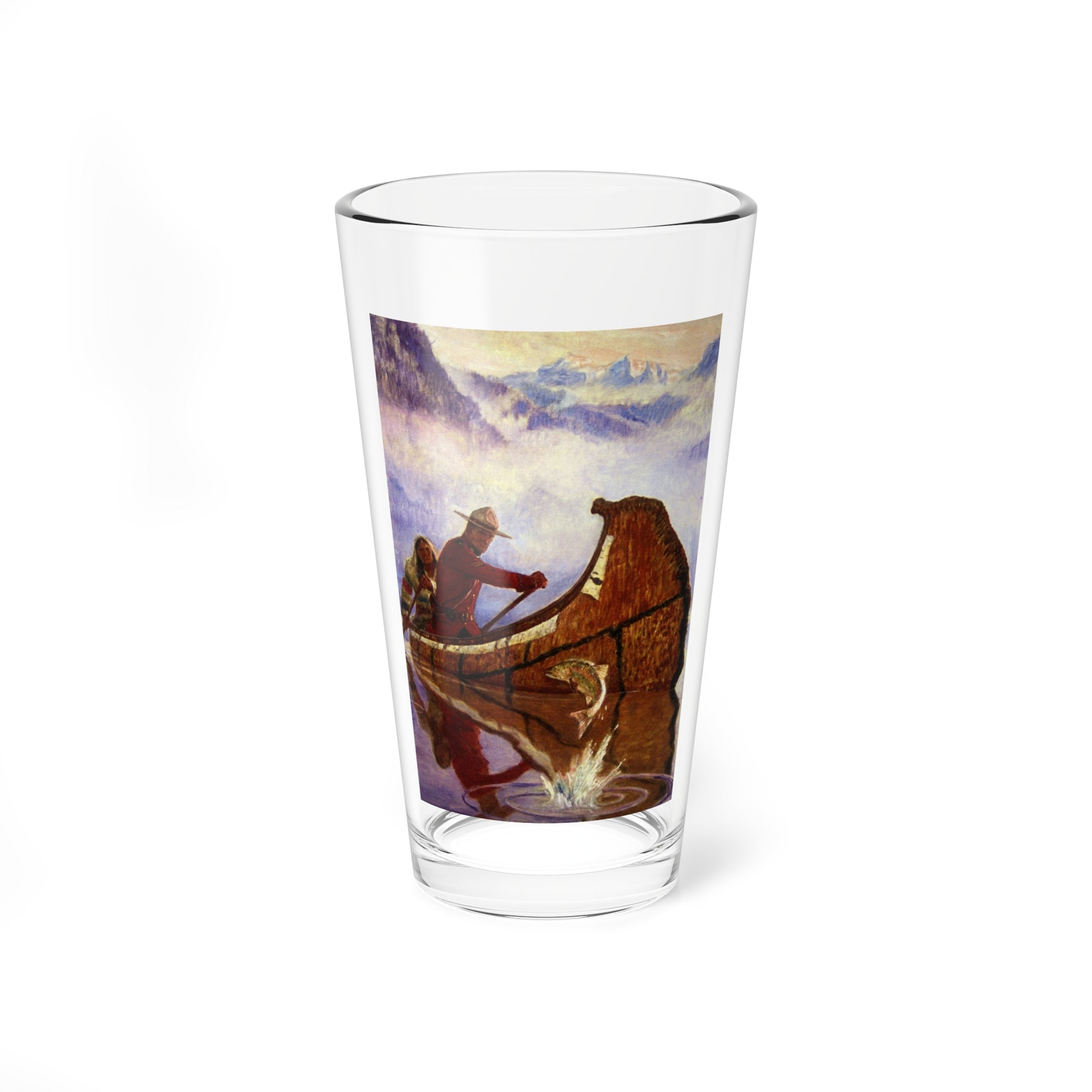 The Birchbark Canoe (Magazine Illustration) Pint Glass 16oz-16oz-Go Mug Yourself