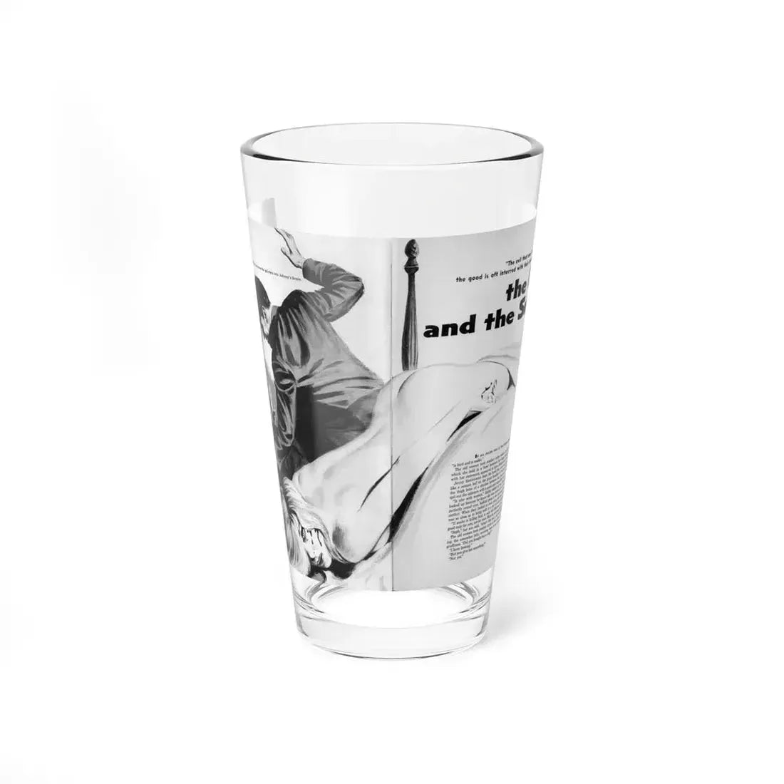 The Bird and the Snake, Adam magazine, November 1959 (Magazine Illustration) Pint Glass 16oz 16oz - Go Mug Yourself