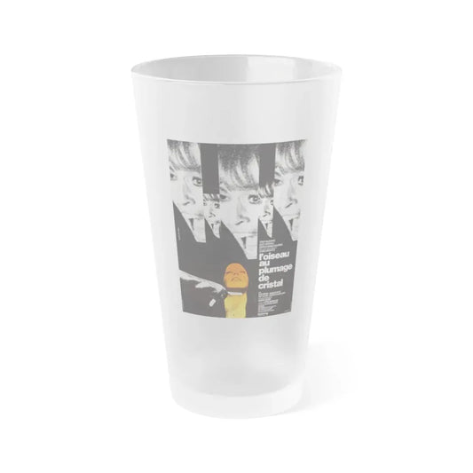 THE BIRD WITH THE CRYSTAL PLUMAGE (FRENCH) 1970 Movie Poster - Frosted Pint Glass 16oz Default Title - Go Mug Yourself